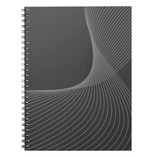 Elegant, chic, simple, modern graphic pattern art notebook (Front)