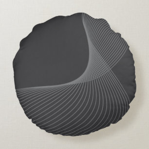 Elegant, chic, simple, modern graphic pattern art round cushion
