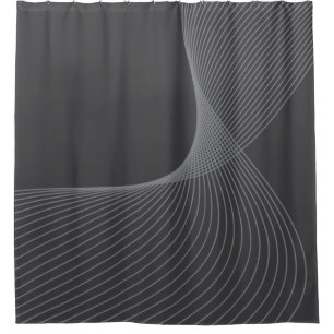 Elegant, chic, simple, modern graphic pattern art shower curtain