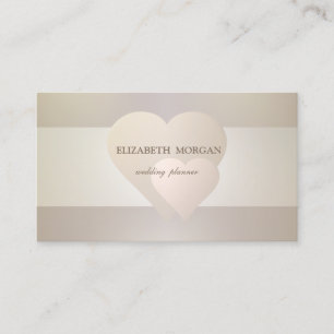 Elegant Chic Sophisticated, Rose Gold Hearts Business Card