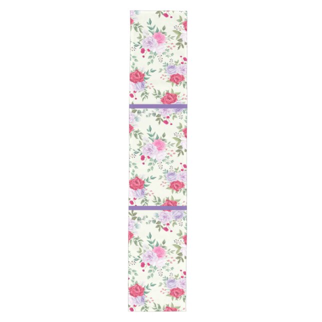Elegant chic spring Floral Medium Table Runner (Front)