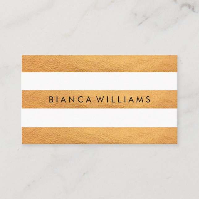 Elegant Chic Stripes Business Card (Front)