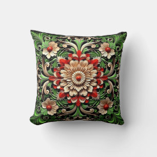 Elegant Chic Stylish Floral Luxury Colourful Cushion