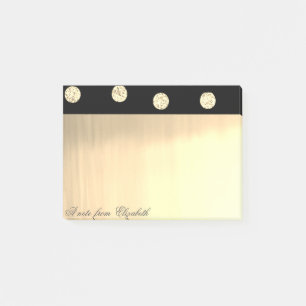 Elegant Chic  Stylish Gold Glitter Dots Post-it Notes