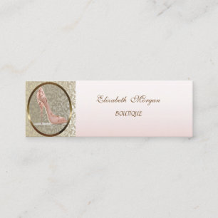 Elegant Chic Stylish Modern,Heel Mini Business Card