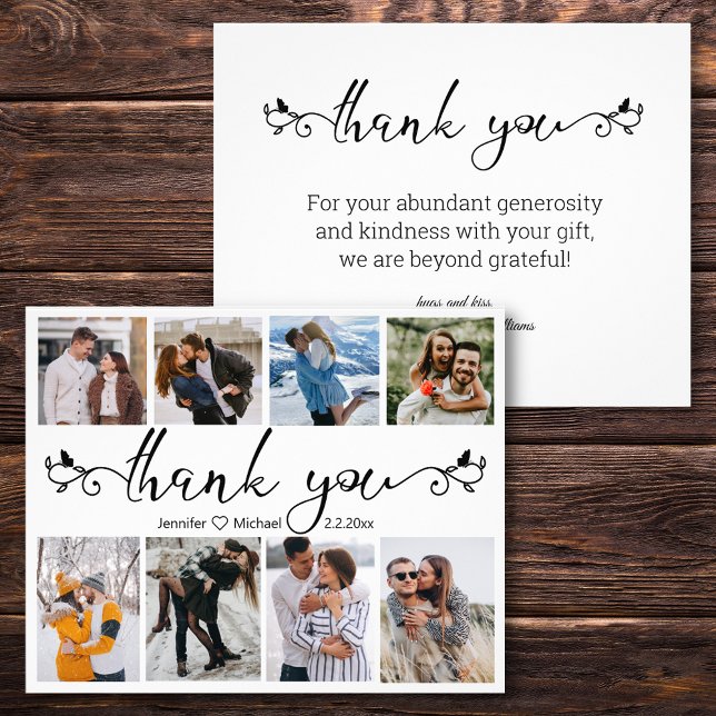 elegant chic thank you  8 photos collage wedding flyer (Creator Uploaded)