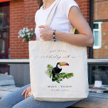 Elegant Chic Tropical Rainforest Toucan Wedding Tote Bag<br><div class="desc">If you need any further customisation please feel free to message me on yellowfebstudio@gmail.com.</div>