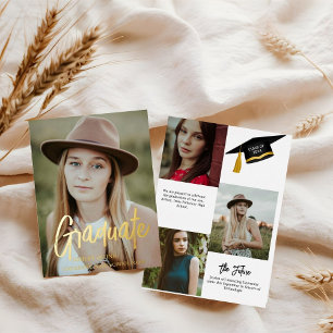 Elegant Chic Typography Graduation Party 