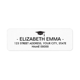 Elegant Chic Typography Graduation Return Address