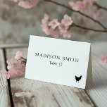 Elegant Chic Typography Wedding Menu Choice Icon Table Number<br><div class="desc">These chic typography wedding menu option place cards can be personalised with each guest name and the chosen meal option - use the design tool to turn the options you want (beef, chicken, pork, vegetarian, fish, turkey, venison) on or off. This design can be customised in every colour you like,...</div>