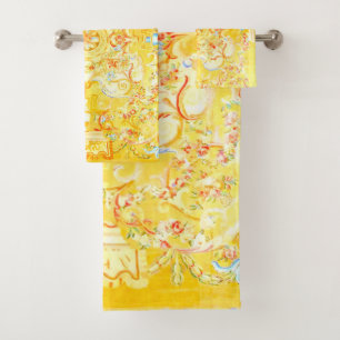 Elegant Chic Venetian Floral Paisley  Bath Towel Set