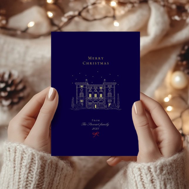 Elegant Chic Vintage Merry Christmas Holiday Card (Elegant Chic Vintage Merry Christmas Holiday Card)