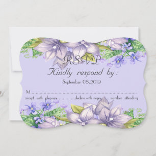 Elegant Chic Watercolor  Flowers  RSVP Invitation