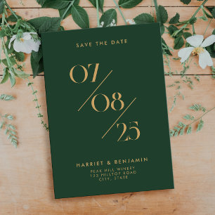 Elegant Chic Wedding Date Non-Photo Save the Date