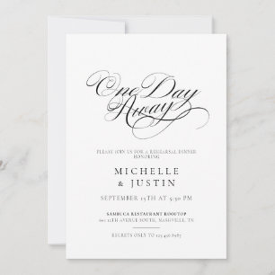 Elegant Chic Wedding Rehearsal Dinner   Invitation