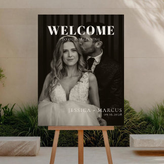 Elegant Chic Wedding Welcome Sign Photo Poster