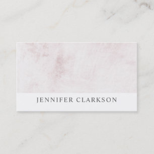 Elegant chic white brushed marble professional business card