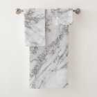 Elegant chic white grey silver marble