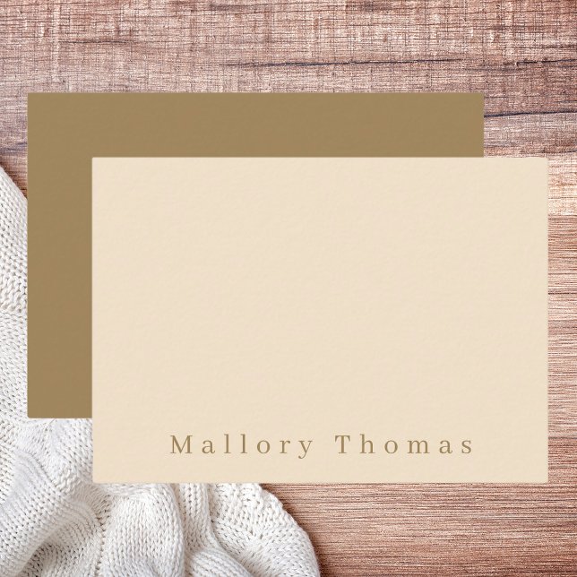 Elegant Chic White Ivory Personal Stationery Card (Creator Uploaded)