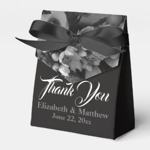 Elegant Chick Floral Black and White Photography Favour Box