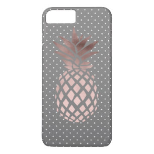 elegant chick rose gold pineapple polka dots Case-Mate iPhone case