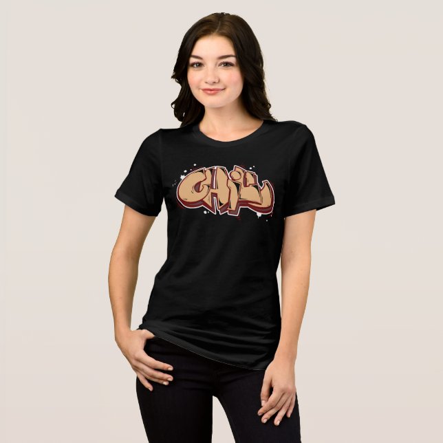 Elegant Chill graffiti Brown like a chocolate  Tri-Blend Shirt (Front Full)