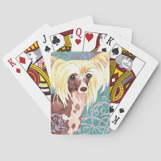 Elegant Chinese Crested Playing Cards (Back)