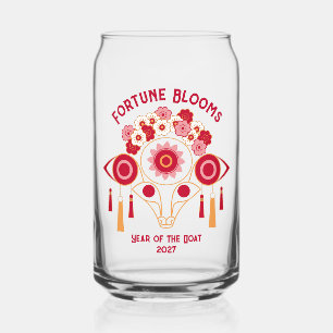 Elegant Chinese New Year 2027 Can Glass