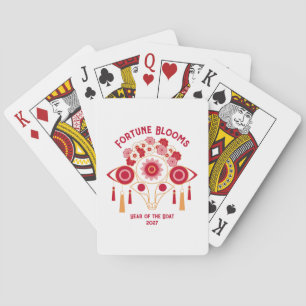Elegant Chinese New Year 2027 Playing Cards