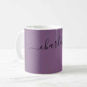 Elegant Chinese Violet Colour Name Personalised Coffee Mug