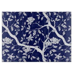 Elegant Chinoiserie Blue & White Cutting Board
