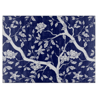 Elegant Chinoiserie Blue & White Cutting Board