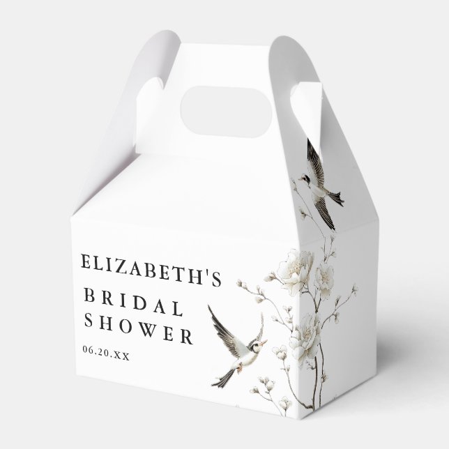 Elegant Chinoiserie Bridal Shower Thank You Favour Box (Front Side)