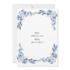 Elegant Chinoiserie Floral Blue Bridal Shower