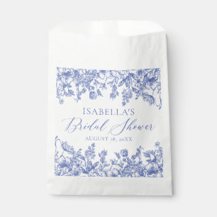 Elegant Chinoiserie Victorian Blue Bridal Shower Favour Bags