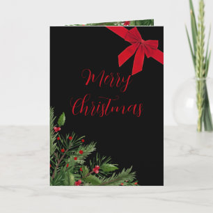 Elegant Chistmas Folded Greeting Card