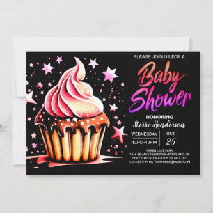 Elegant Chocolate Bliss Girl Baby Shower Invitation