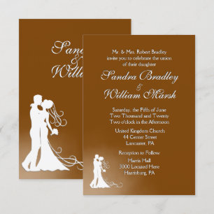 Elegant Chocolate Wedding Invitation