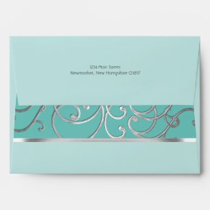 Elegant Choose Colours Silver Filigree Envelope