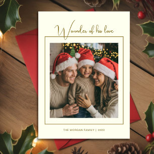 Elegant Christ-Centered Christmas Family Card