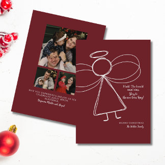 Elegant Christain Family Religious Photo Christmas Holiday Card