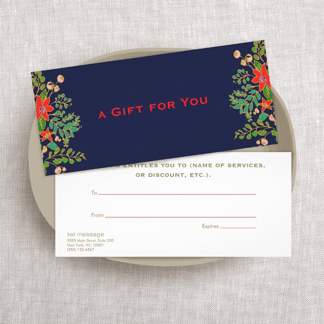 Elegant Christas Poinsettias Gift Certificate (Creator Uploaded)