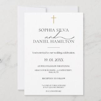 Elegant Christian Wedding Invitation 
