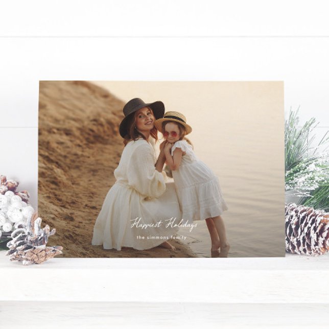 elegant christmas abundance photo script happy holiday card (Creator Uploaded)