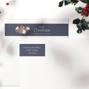 Elegant Christmas Address Label Sticker