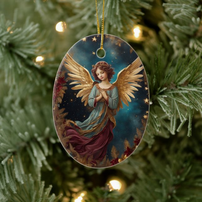 Elegant Christmas Angel Ceramic Tree Decoration (Tree)