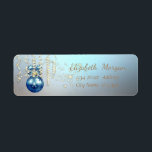 Elegant Christmas Ball ,Sparkle,Blue<br><div class="desc">Christmas ball and sparkle on blue background. An elegant and sophisticated designe.Costumize with your name and address.</div>