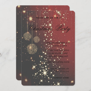 Elegant Christmas Balls,Christmas Party Invitation