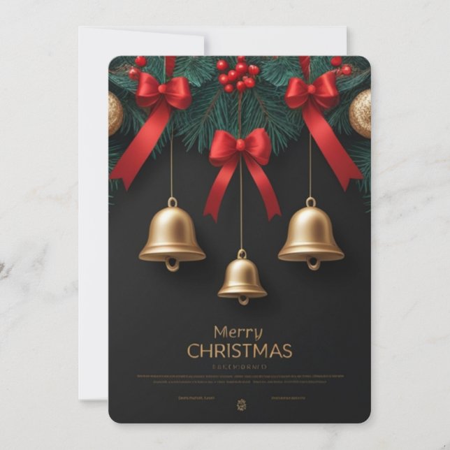Elegant Christmas Bells Decor – Card (Front)