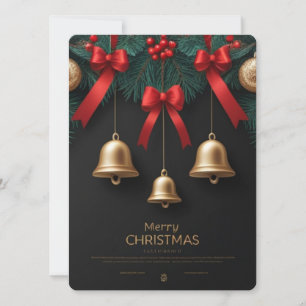 Elegant Christmas Bells Decor – Holiday Card